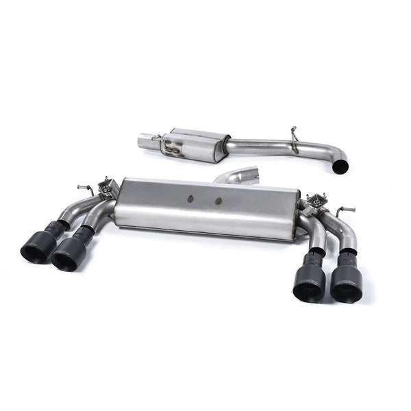 Milltek Sport Resonated Cat-Back Exhaust Sportback - Cerakote Black Tips for Audi S3 8V (SSXAU420) (2013–2018)