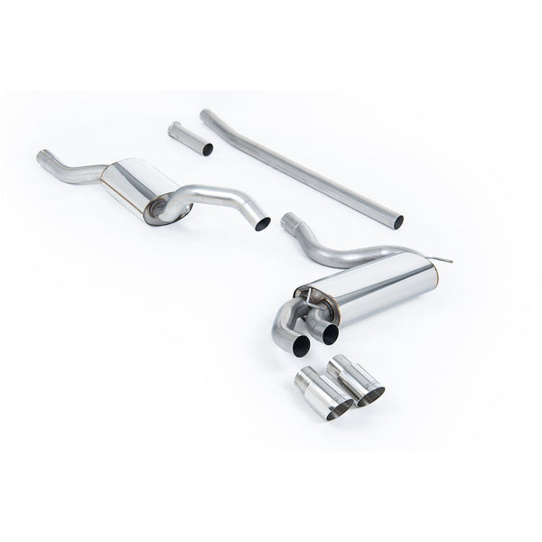 Milltek Sport Resonated Downpipe-Back Exhaust 10V - Polished Tips for Audi UR Quattro Typ 85 (1981–1989)