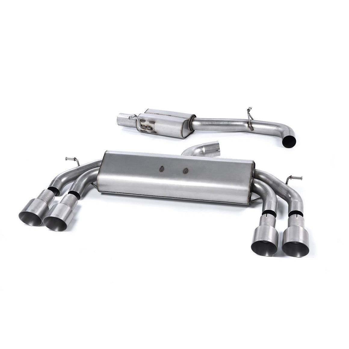 Milltek Sport Resonated Race Cat-Back Exhaust Sportback - Brushed Titanium Tips for Audi S3 8V (2013–2018)