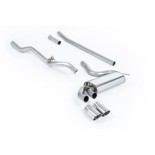 Milltek Sport Non-Resonated Downpipe-Back Exhaust 10V - Polished Tips for Audi UR Quattro Typ 85 (1981–1989)