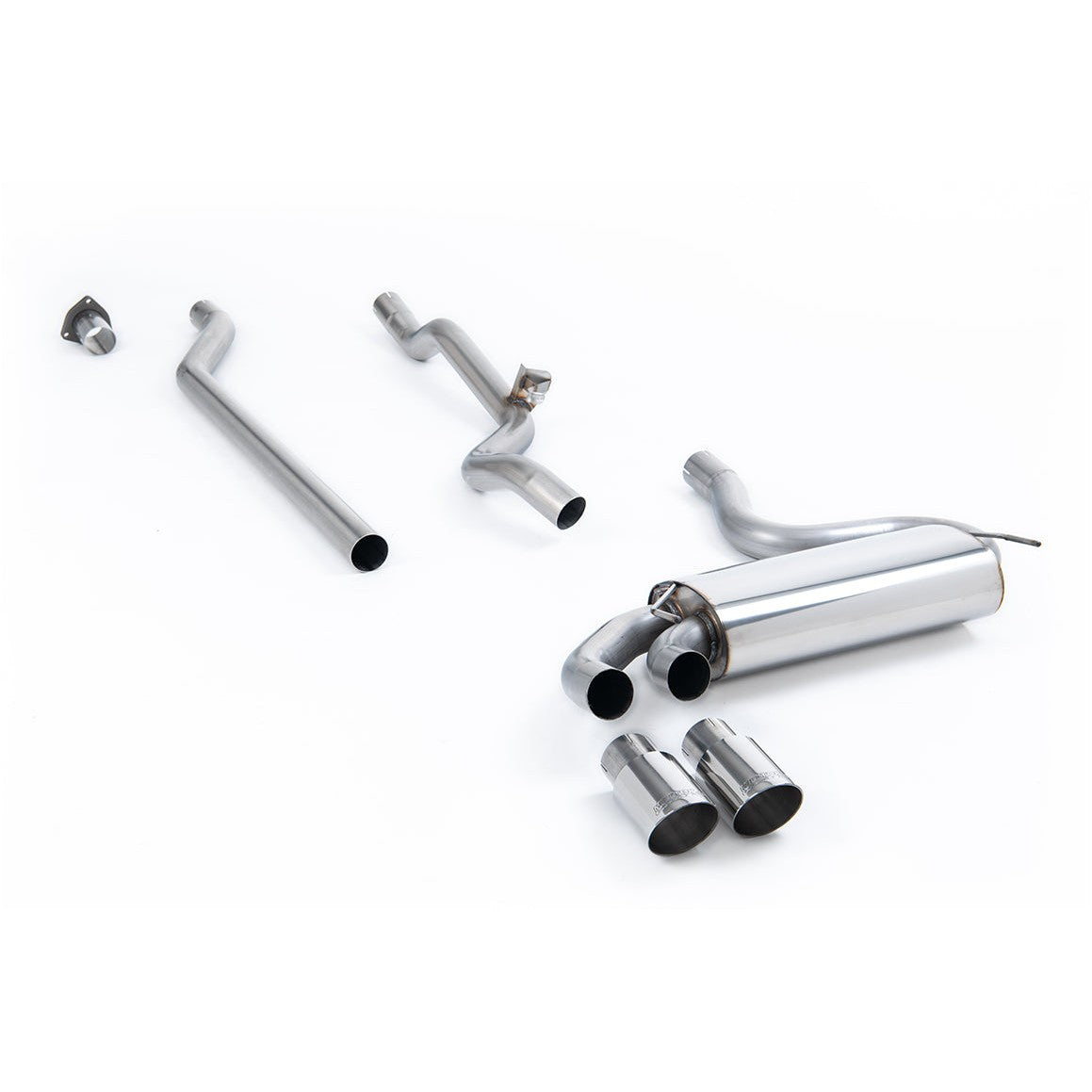 Milltek Sport Non-Resonated Downpipe-Back Exhaust 20V - Polished Tips for Audi UR Quattro Typ 85 (1989–1991)