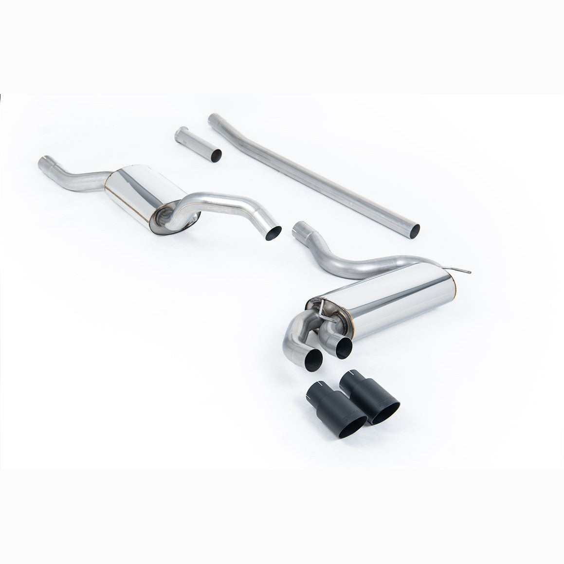 Milltek Sport Resonated Downpipe-Back Exhaust 10V - Cerakote Black Tips for Audi UR Quattro Typ 85 (1981–1989)