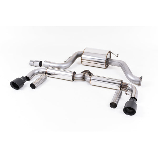 Milltek Sport Resonated Cat-Back Exhaust - Cerakote Black Tips for Volkswagen Beetle 5C (2011–2015)