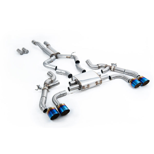 Milltek Sport 80mm OPF/GPF Back System - Burnt Titanium Tips for BMW X3 M F97, X4 M F98 (2022–2024)