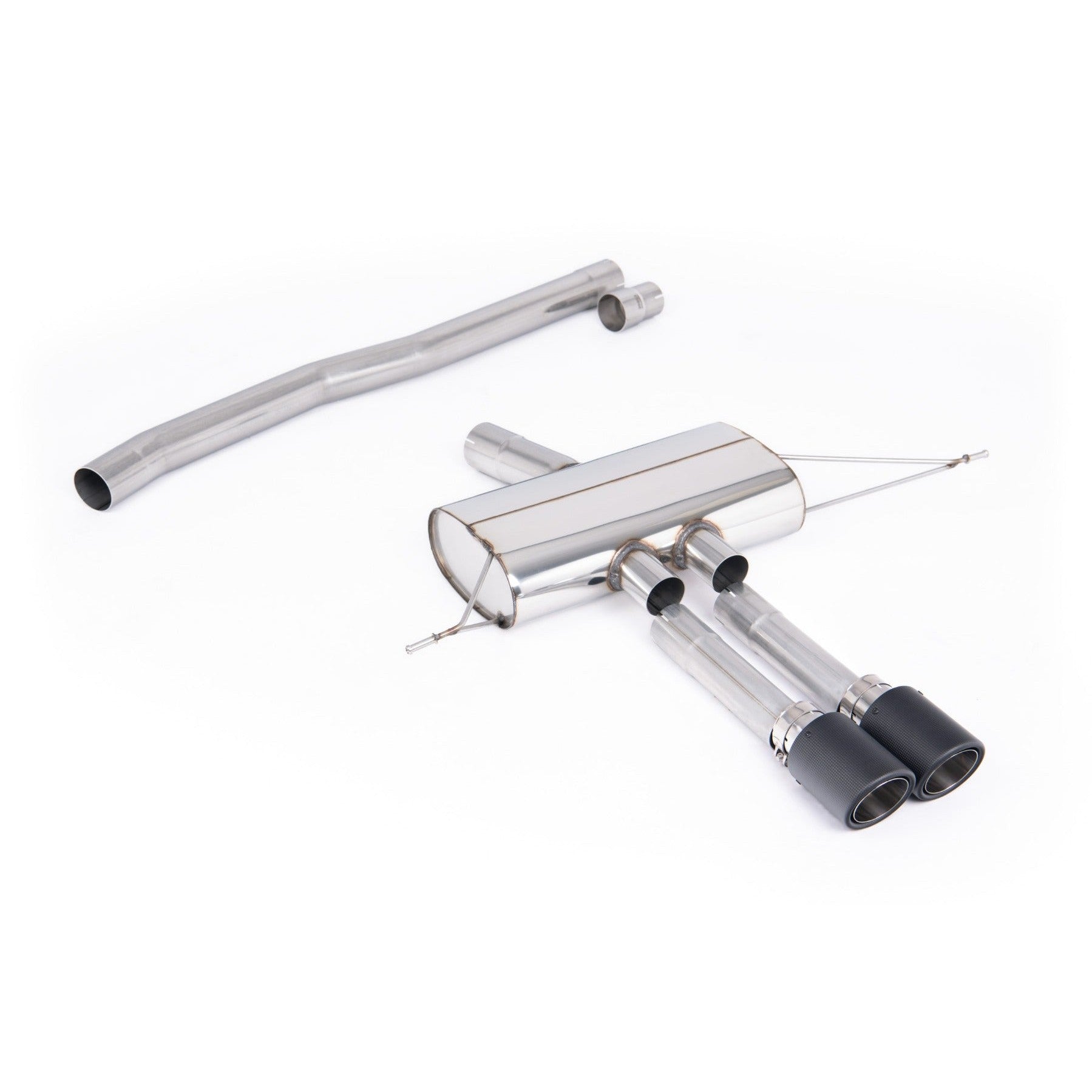 Milltek Sport Non-Resonated Cat-Back Exhaust - Carbon Fiber Tips for Mini Cooper F66 (2024–2026)