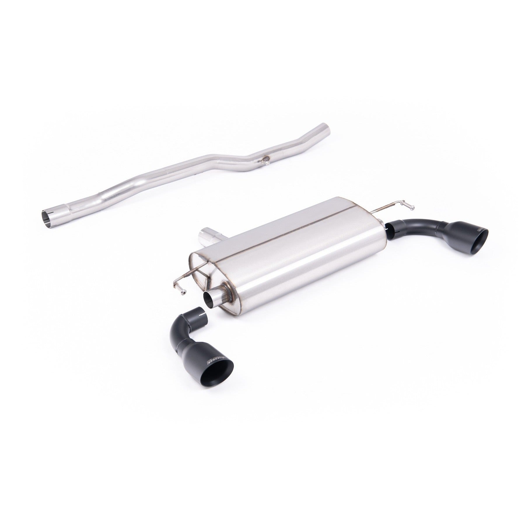 Milltek Sport V2 Non-Resonated Cat-Back Exhaust - Slash Cut Cerakote Black Tips for Volkswagen Golf MK4 R32 (2002–2005)
