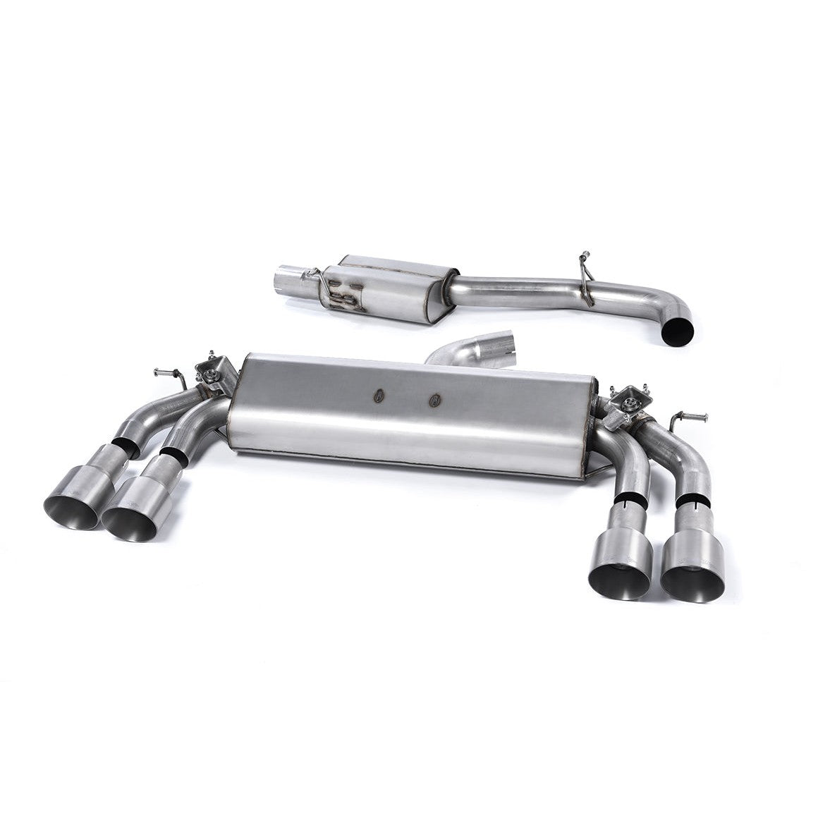 Milltek Sport Resonated Cat-Back Exhaust Sportback - Brushed Titanium Tips for Audi S3 8V (2013–2018)