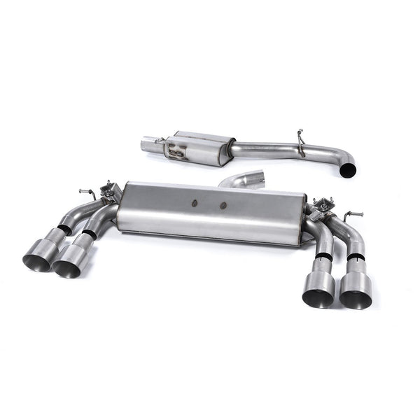 Milltek Sport Resonated Cat-Back Exhaust Sportback - Brushed Titanium Tips for Audi S3 8V (2013–2018)