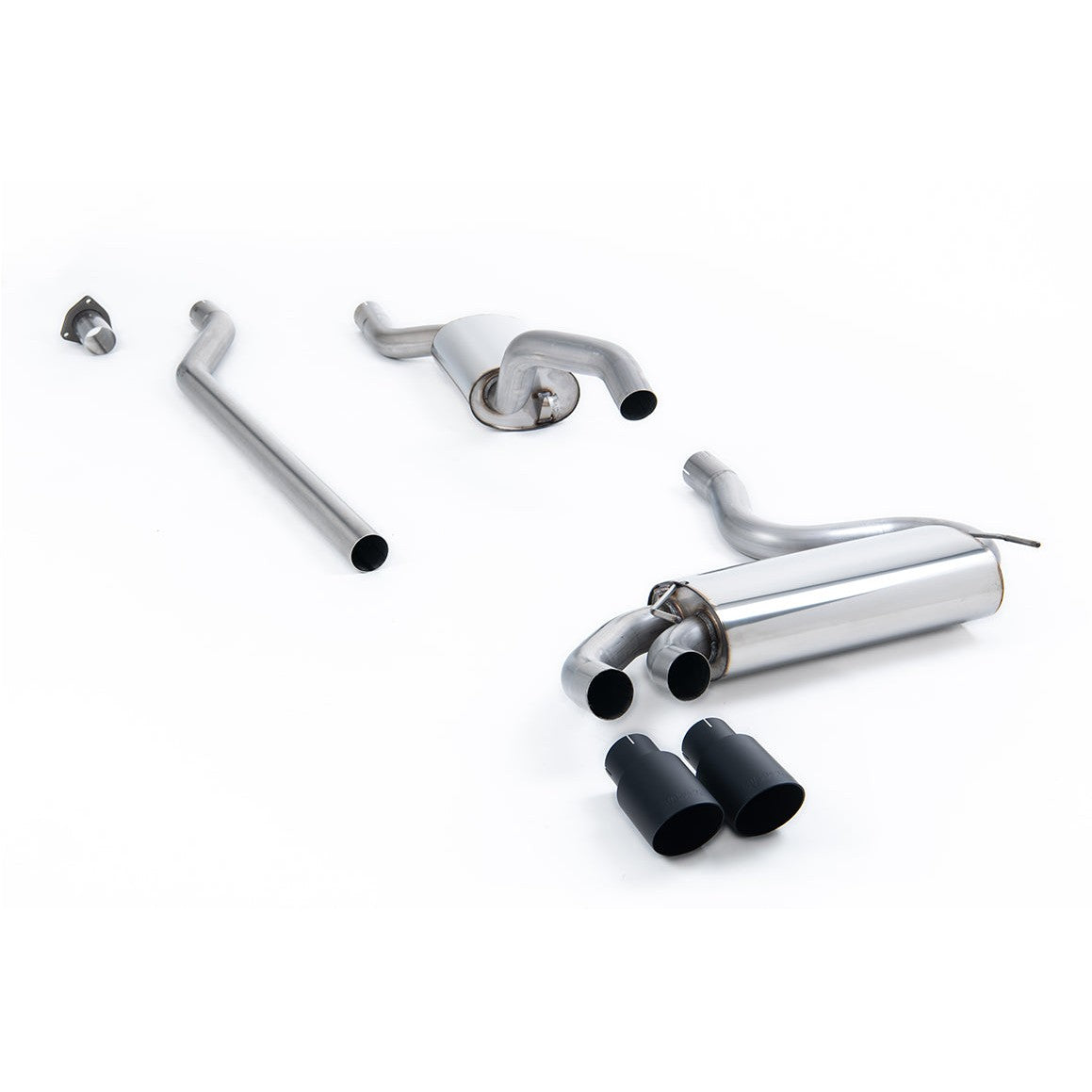 Milltek Sport Resonated Downpipe-Back Exhaust 20V - Cerakote Black Tips for Audi UR Quattro Typ 85 (1989–1991)