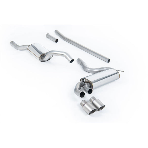 Milltek Sport Resonated Downpipe-Back Exhaust 10V - Brushed Titanium Tips for Audi UR Quattro Typ 85 (1981–1989)