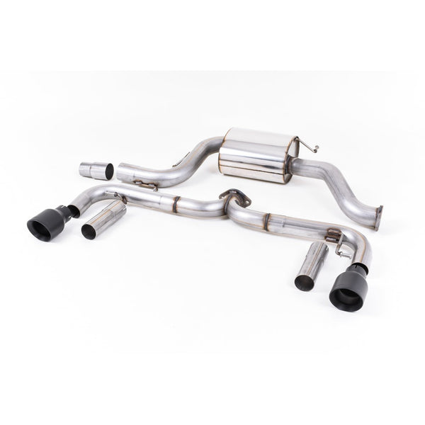Milltek Sport Non-Resonated Cat-Back Exhaust - Cerakote Black Tips for Volkswagen Beetle 5C (2011–2015)