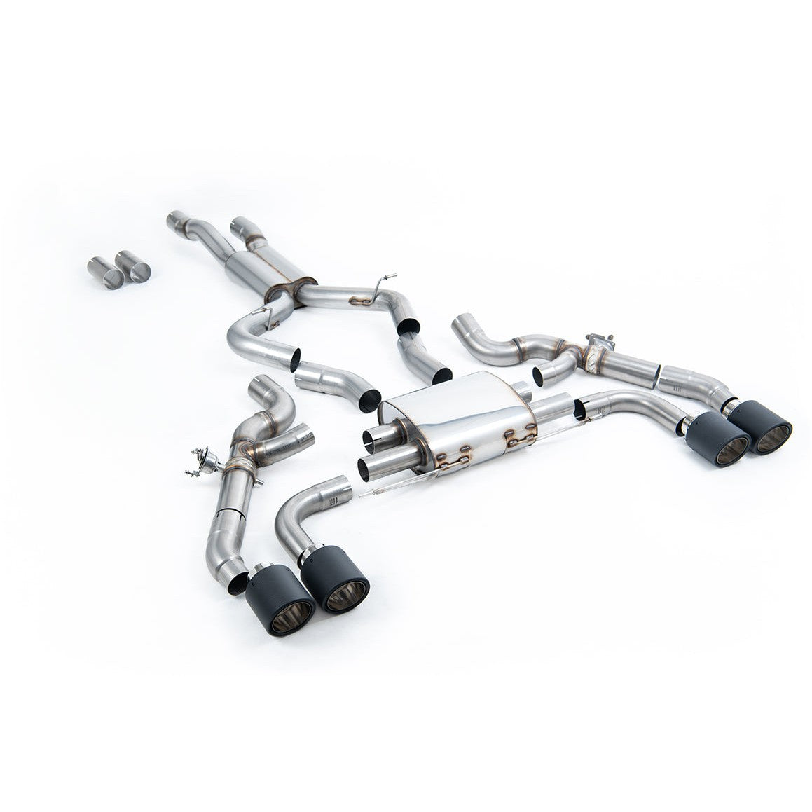 Milltek Sport 80mm OPF/GPF Back System - Carbon Fiber Tips for BMW X3 M F97, X4 M F98 (2022–2024)
