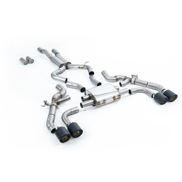 Milltek Sport 80mm OPF/GPF Back System - Carbon Fiber Tips for BMW X3 M F97, X4 M F98 (2022–2024)