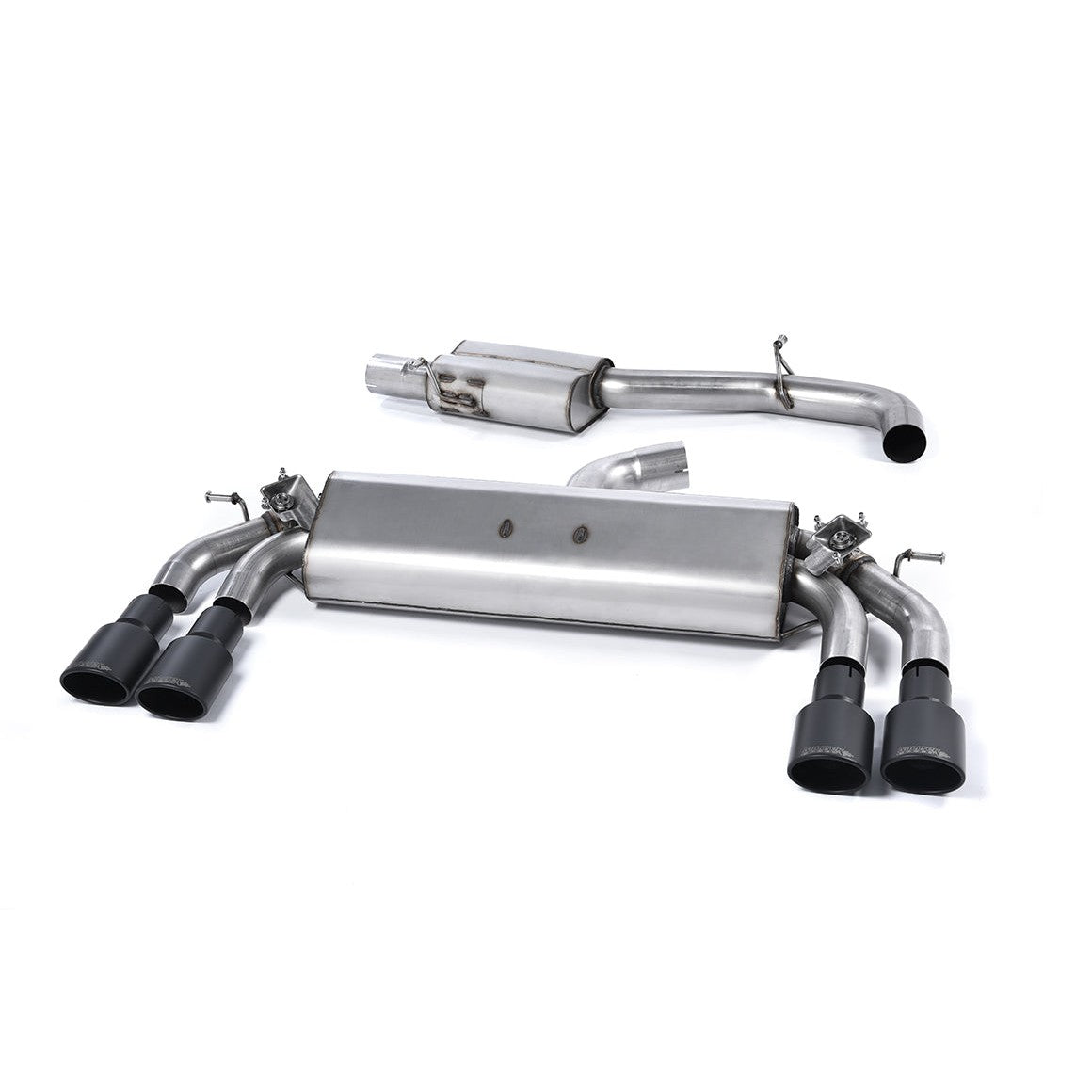 Milltek Sport Resonated Cat-Back Exhaust Sportback - Cerakote Black Tips for Audi S3 8V (SSXAU419) (2013–2018)