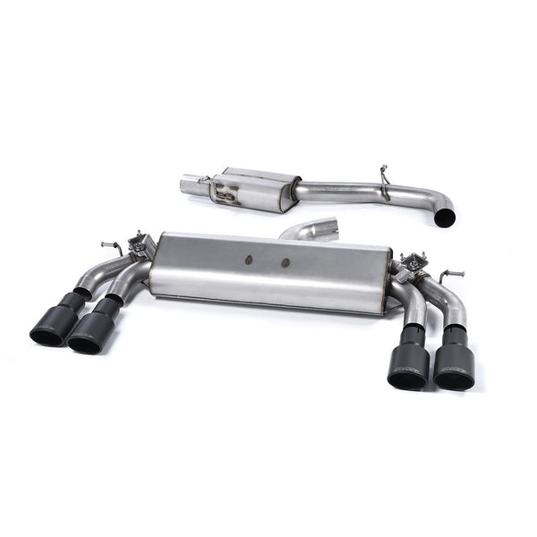 Milltek Sport Resonated Cat-Back Exhaust Sportback - Cerakote Black Tips for Audi S3 8V (SSXAU419) (2013–2018)