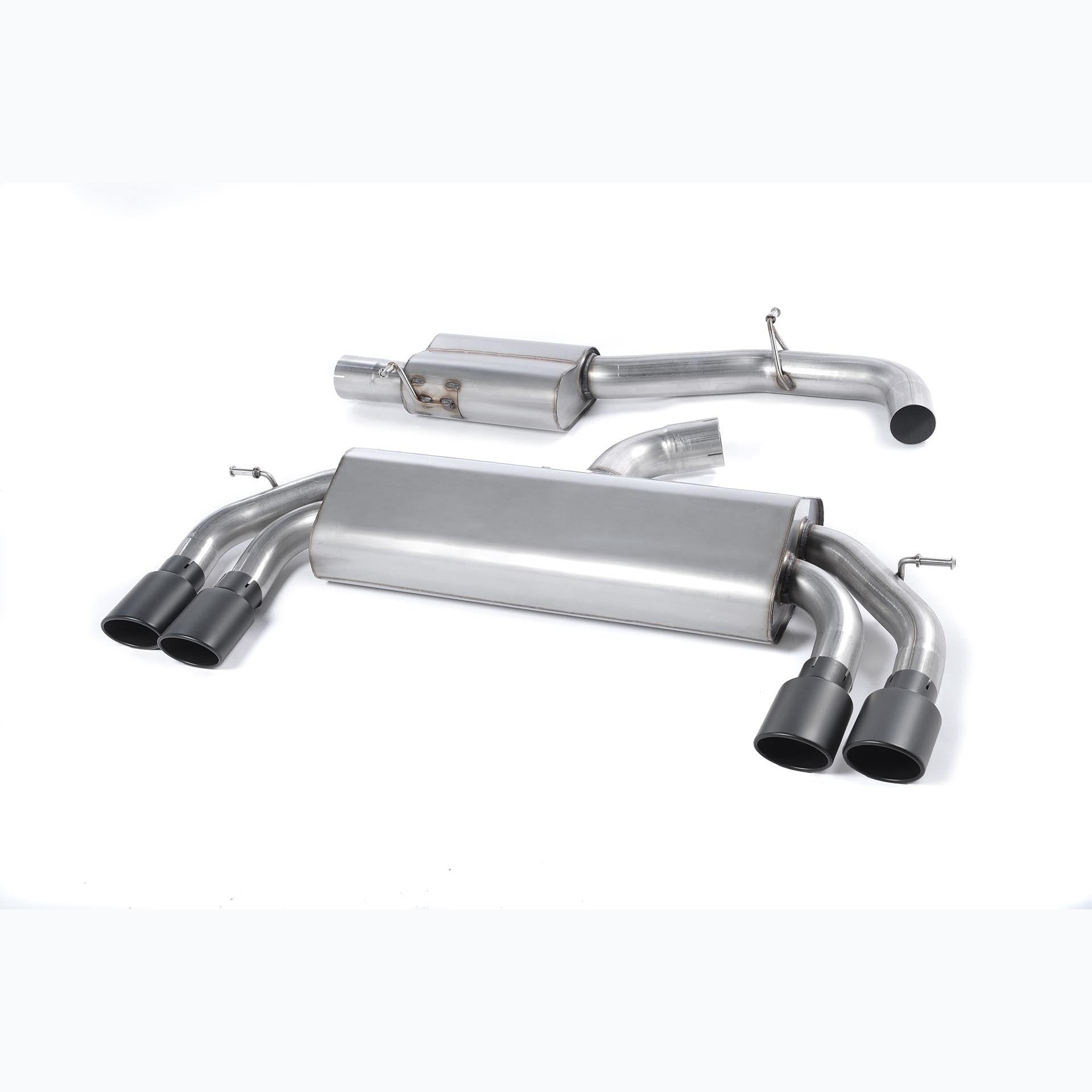Milltek Sport Resonated Race Cat-Back Exhaust - Cerakote Black Tips for Audi S3 8V (2013–2018)