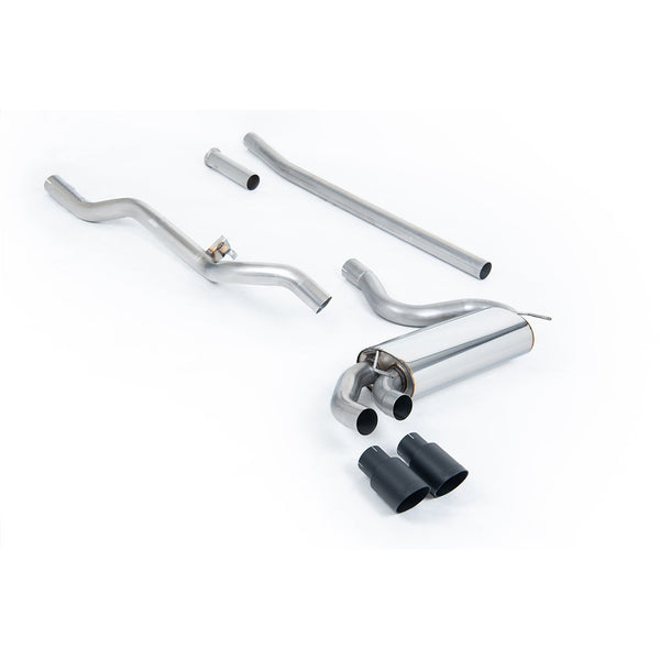 Milltek Sport Non-Resonated Downpipe-Back Exhaust 10V - Cerakote Black Tips for Audi UR Quattro Typ 85 (1981–1989)