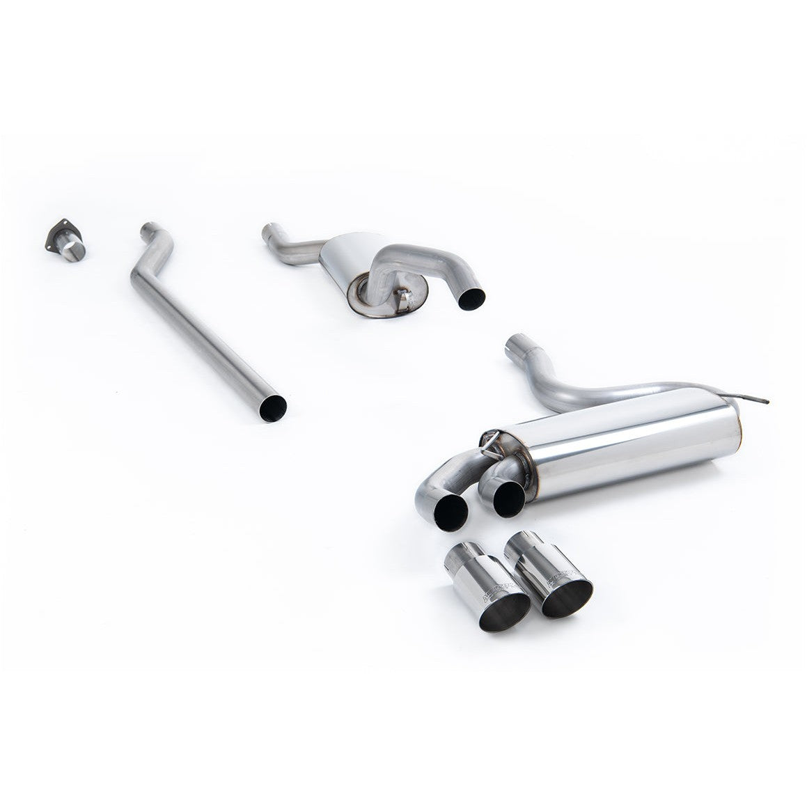 Milltek Sport Resonated Downpipe-Back Exhaust 20V - Polished Tips for Audi UR Quattro Typ 85 (1989–1991)