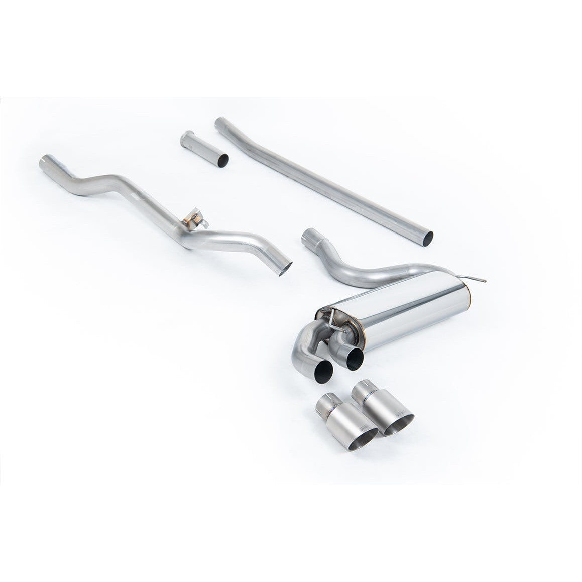 Milltek Sport Non-Resonated Downpipe-Back Exhaust 10V - Brushed Titanium Tips for Audi UR Quattro Typ 85 (1981–1989)