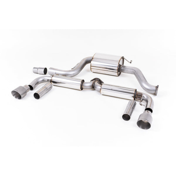Milltek Sport Resonated Cat-Back Exhaust - Brushed Titanium Tips for Volkswagen Beetle 5C (2011–2015)