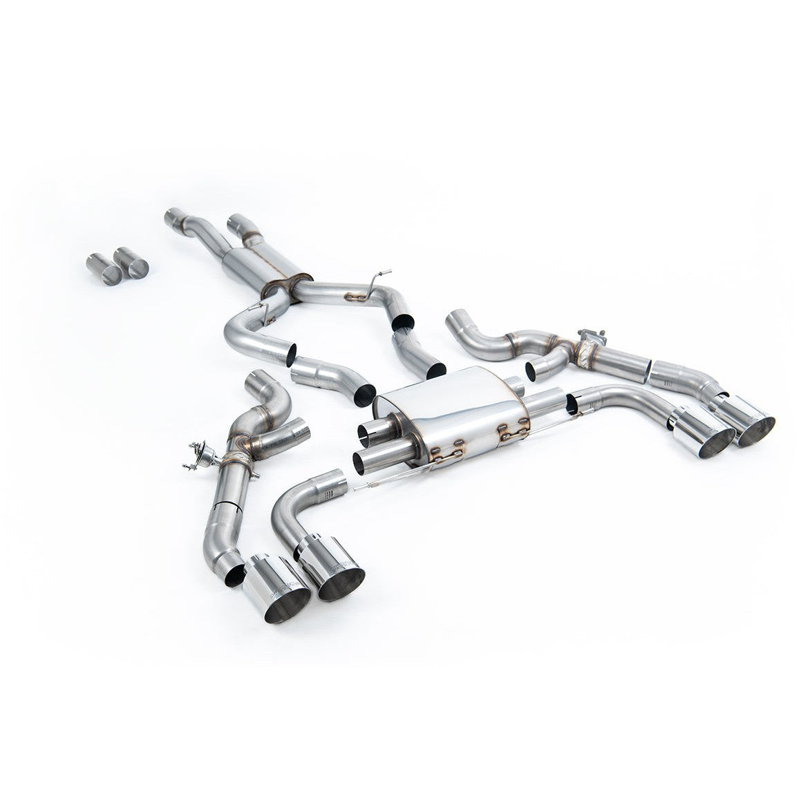 Milltek Sport 80mm OPF/GPF Back System - Polished Tips for BMW X3 M F97, X4 M F98 (2022–2024)