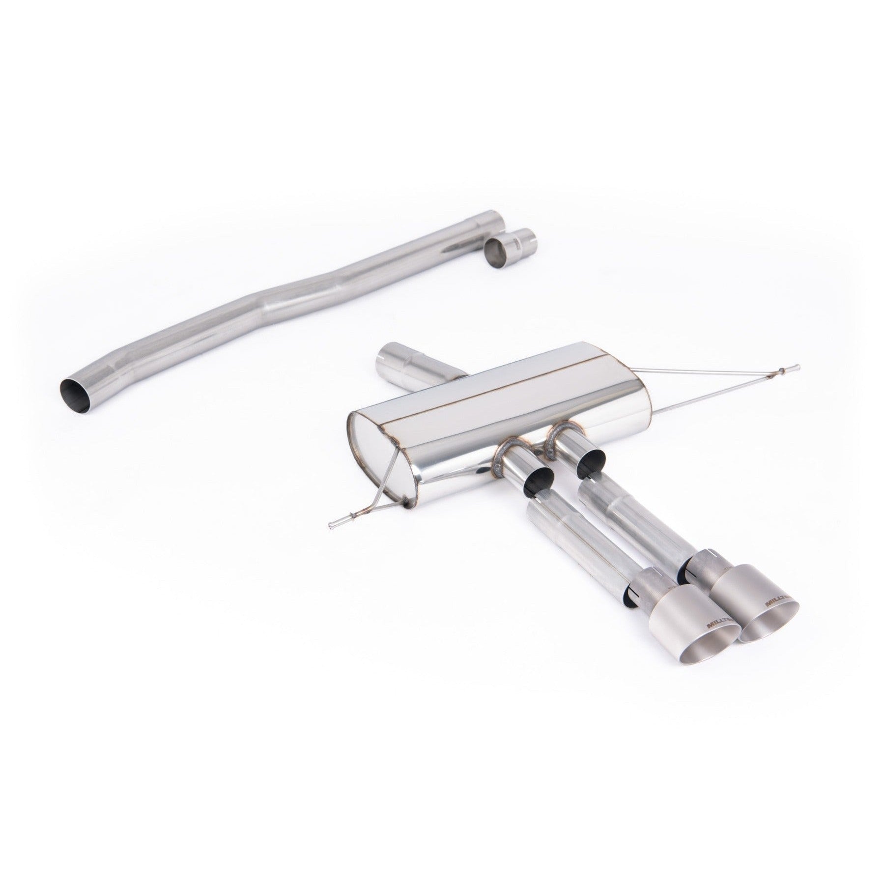 Milltek Sport Non-Resonated Cat-Back Exhaust - Brushed Titanium Tips for Mini Cooper F66 (2024–2026)