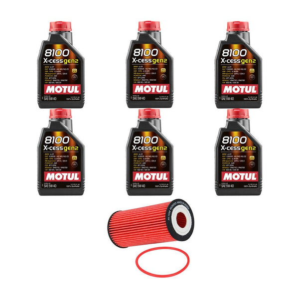 Motul 5W-40 Oil Change Kit with K&N HP Filter for Audi A3 / S3 (8V) & Volkswagen Golf R (MK7) (2015–2019)