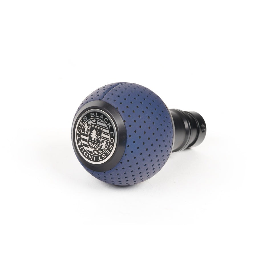 BFI GS2 Heavy Weight Shift Knob, Manual for MINI Cooper, Clubman, Convertible, Roadster & More (2001–2024) - Maritime Blue Air Leather / Black Anodized