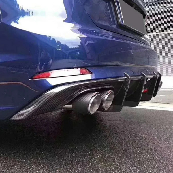 Carbon Fiber Rear Diffuser with LED Light for Audi A5 S-Line / S5 B9 (2017-2020)