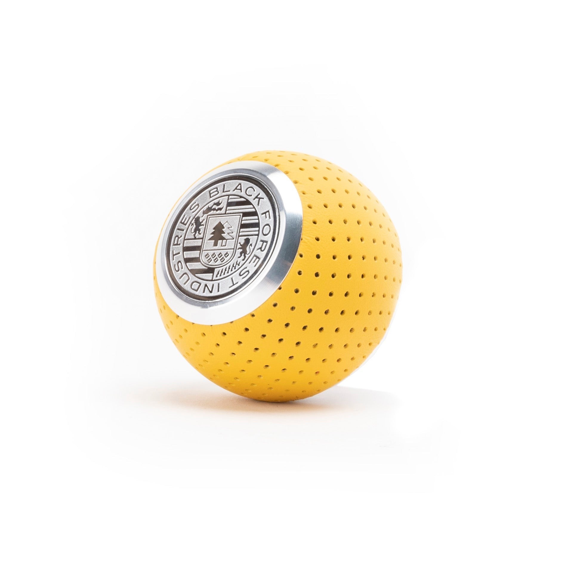 BFI GS2 Heavy Weight Shift Knob, Universal - Normal / Metric / Giallo Taurus Yellow Air Leather / Machined Finish