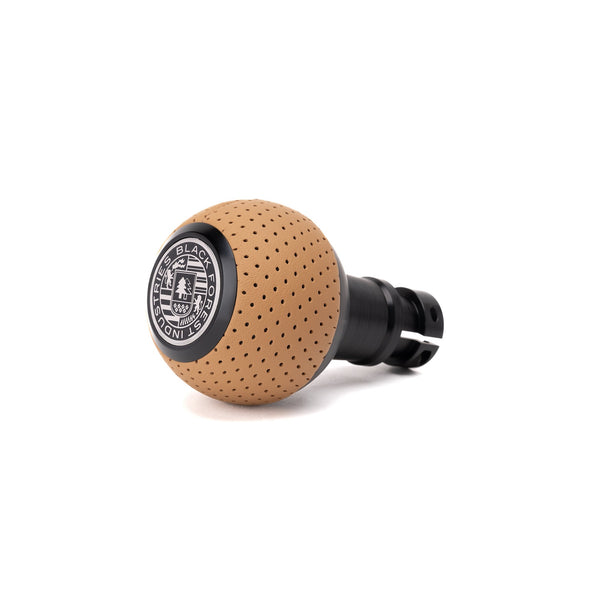 BFI GS2 Heavy Weight Shift Knob, Manual for BMW 6 Series, 3 Series, 8 Series, 5 Series & More (1976–2026) - Sand Beige Air Leather / Black Anodized