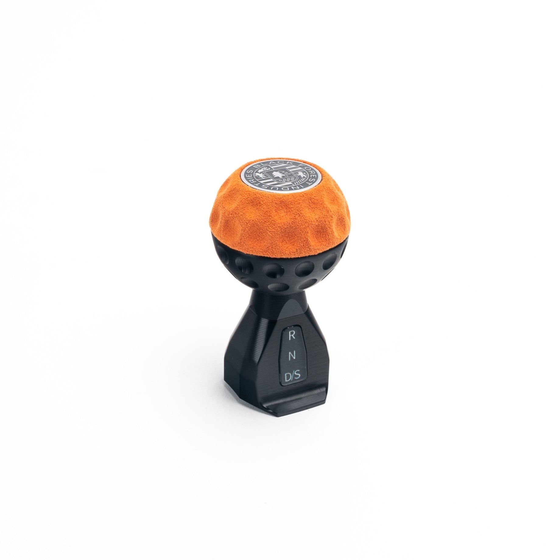 BFI GSB Heavy Weight Shift Knob, Auto / DSG for Volkswagen Golf MK8 & Atlas Mk1 (2019–2026) - Orange Alcantara / Black Anodized