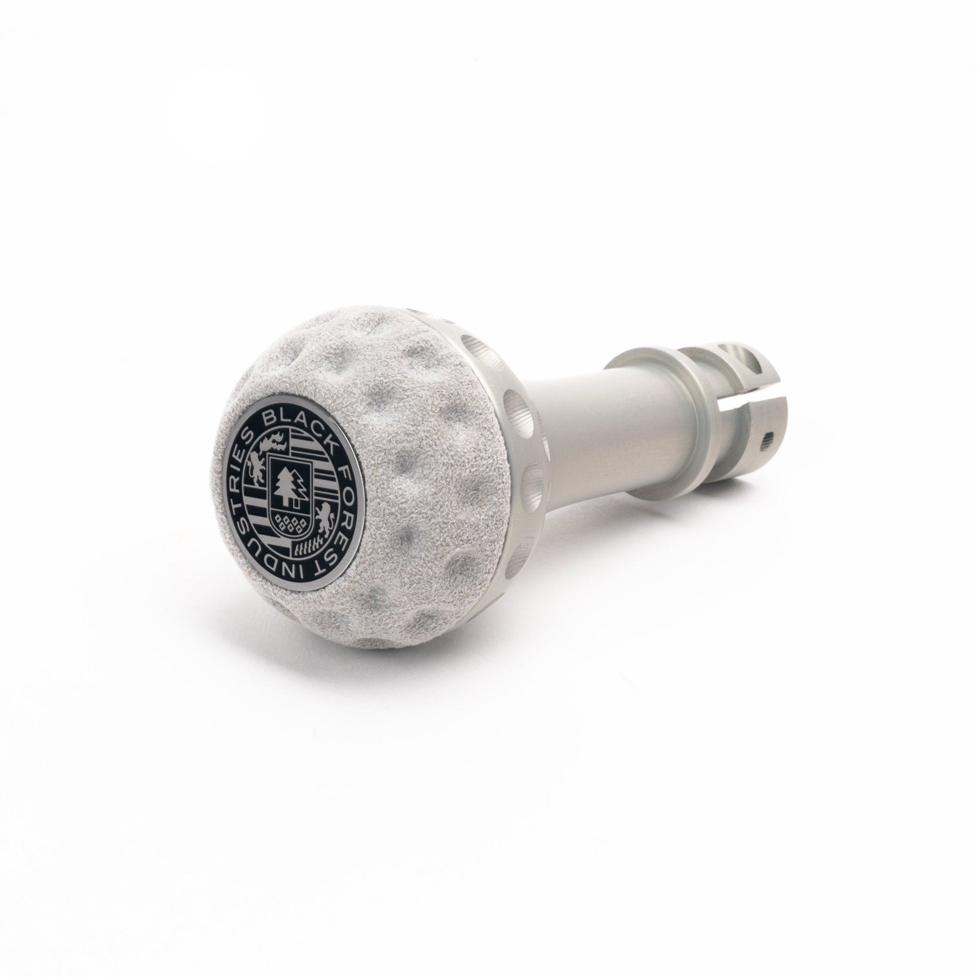 BFI GSB Heavy Weight Shift Knob, Manual, Golf Ball for Volkswagen Golf, Jetta, Passat, Corrado & More (1985–2020) - Silver Gray Alcantara / Machined Finish