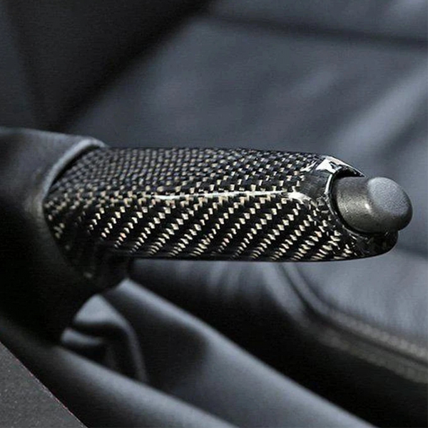 Carbon Fiber Handbrake Brake Handle Grip Cover for BMW E46, E90, E92, F30, F32, F80 - EuroSpeed