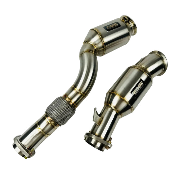 304 Stainless Steel High-Flow Catted Downpipes — BMW M2 (G87) / M3 (G80/G81) / M4 (G82/G83) (2021+)