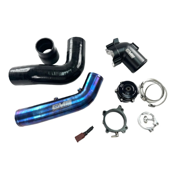 Titanium Charge Pipe & Aluminum Throttle Elbow BOV Kit — Audi RS3 (8V/8Y) / TT RS (8S) (2017–2024)