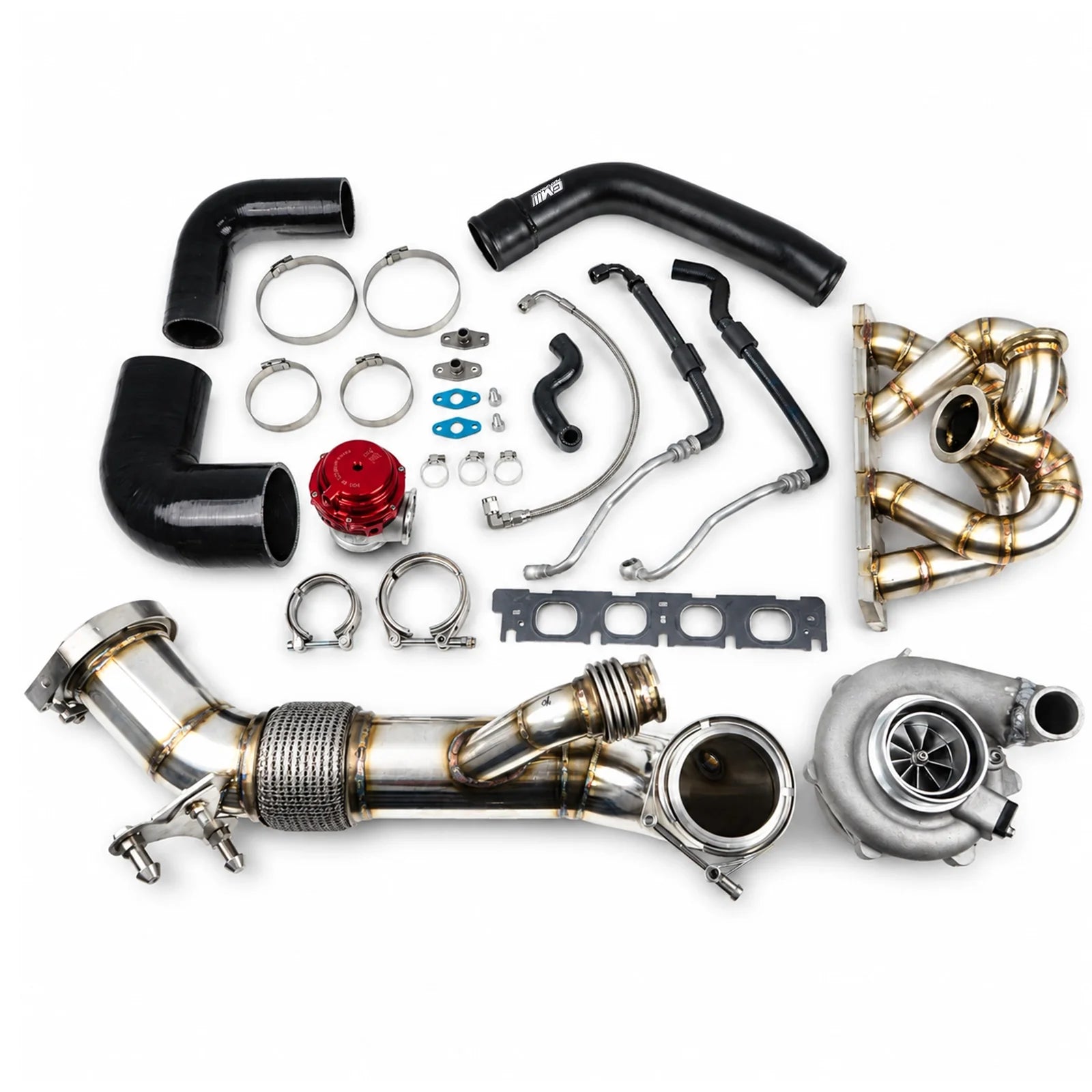 Stainless Steel EWG Full Frame Turbo Kit — VW Golf GTI / Golf R (MK6) / Audi A3 / S3 (8P) (2006–2014) for VW Golf MK7 / 7.5 & Audi A3 S3 8V (EA888.3)