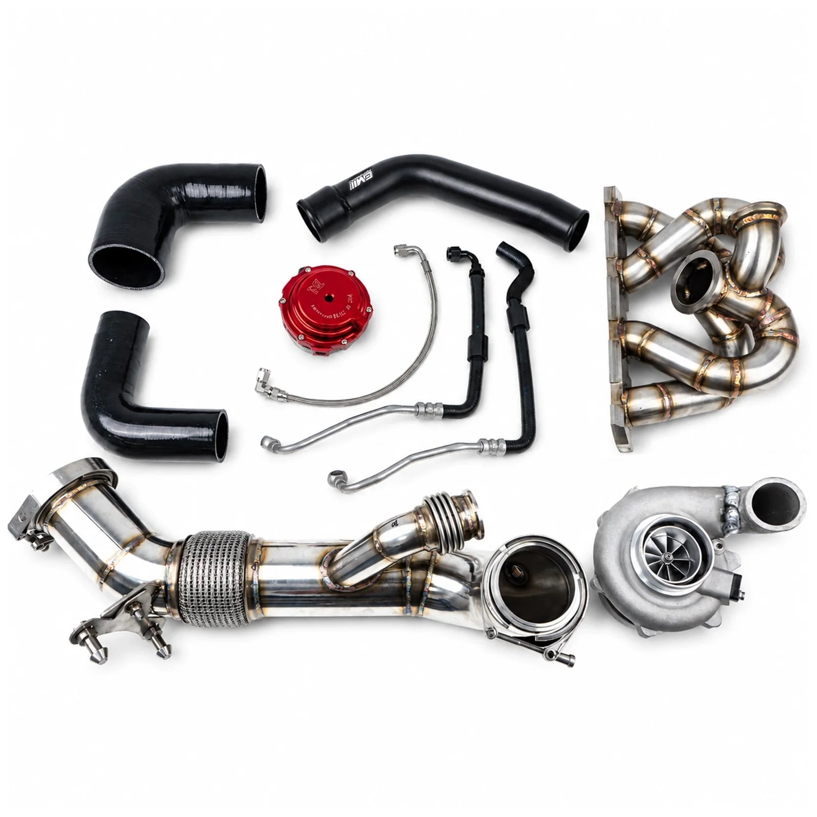 Stainless Steel EWG Full Frame Turbo Kit — VW Golf GTI / Golf R (MK6) / Audi A3 / S3 (8P) (2006–2014) for VW Golf MK7 / 7.5 & Audi A3 S3 8V (EA888.3)