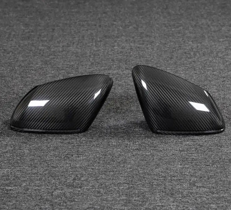 Carbon Fiber Mirror Covers for Porsche Taycan Turbo S (2019-2021) - EuroSpeed