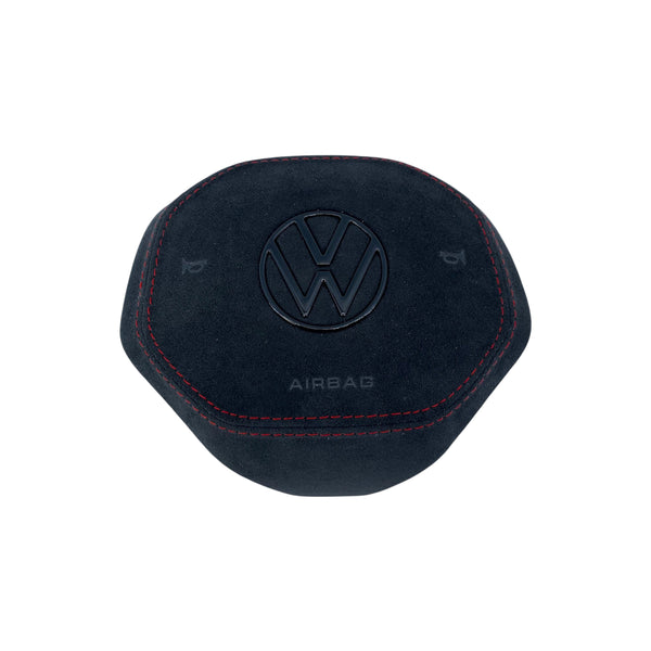 Custom Leather or Alcantara Airbag Cover for for VW Golf MK8, Jetta, Passat, Arteon, Tiguan, Taos, Polo, Atlas, ID.4