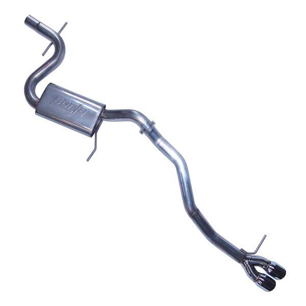 Techtonics Tuning Stainless Steel 2.5" Exhaust System with Borla Muffler (Dual Exit, GLI 2.0T) for Volkswagen Jetta A6 (2011–2018)