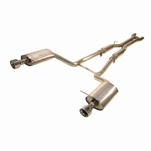 Techtonics Tuning Stainless Steel 2.25" Exhaust System with Borla Muffler (4" Tips) for Audi S4 B6 (2004–2005)