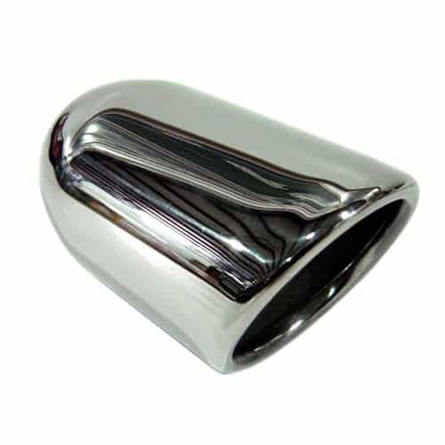 Techtonics Tuning Stainless Steel Angle Cut Exhaust Tip, 3.5" x 6" (2.5" Inlet) - Universal