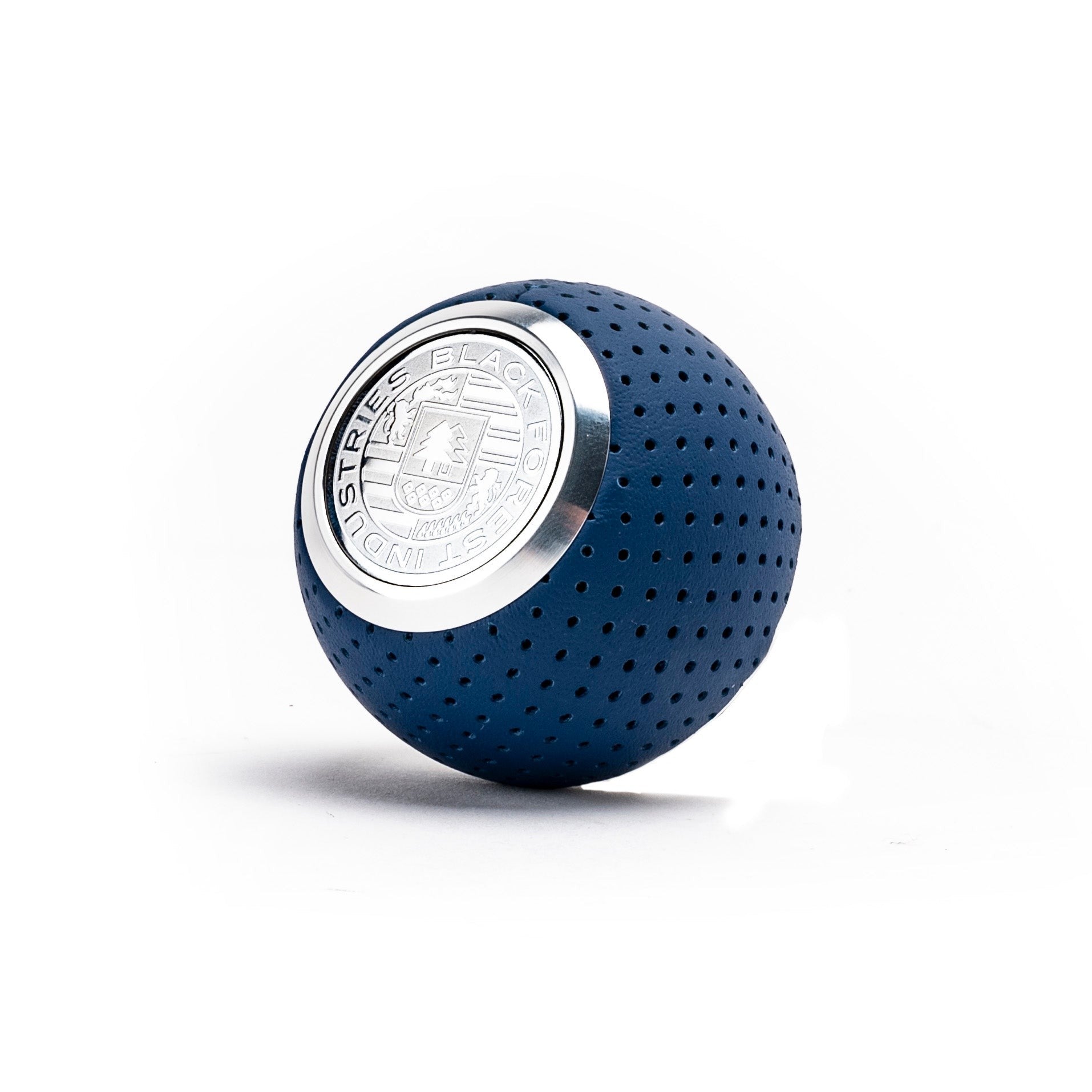 BFI GS2 Heavy Weight Shift Knob, Universal - Normal / Metric / Maritime Blue Air Leather / Machined Finish