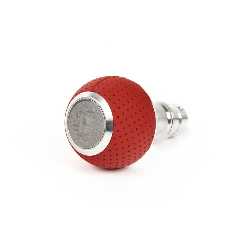 BFI GS2 Heavy Weight Shift Knob, Manual for BMW 6 Series, 3 Series, 8 Series, 5 Series & More (1976–2026) - Rosso Centaurus Air Leather / Machined Finish