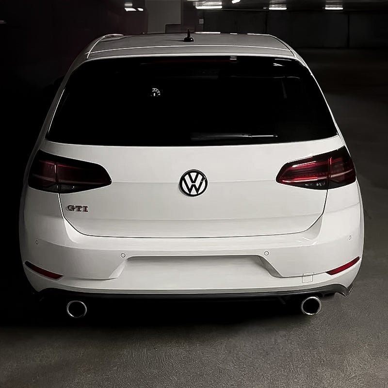 Front & Rear Emblem Covers (White/Black) for Volkswagen Golf 6/7/7.5/8, Passat, Tiguan