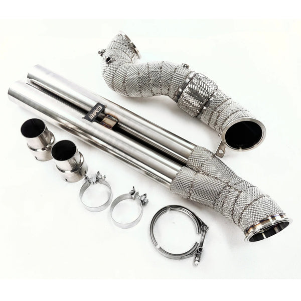 Stainless Steel 4-Inch Catless Downpipe — Audi RS3 (8V/8Y) / TT RS (8S) (2017–2024)