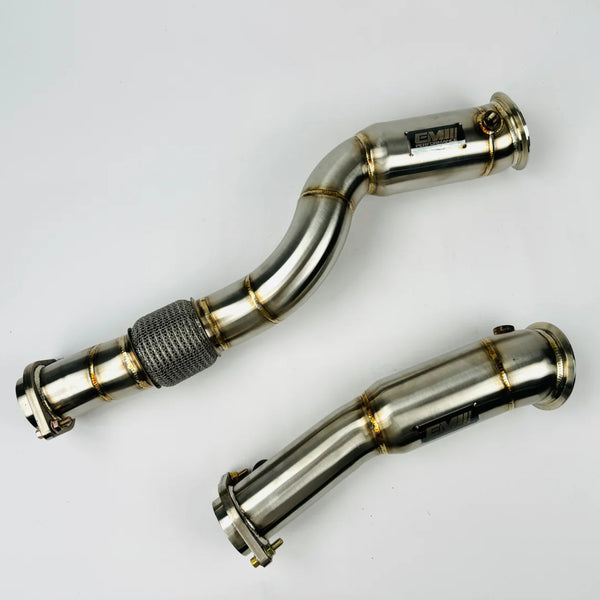 304 Stainless Steel High-Flow Catted Downpipes — BMW M2 (G87) / M3 (G80/G81) / M4 (G82/G83) (2021+)