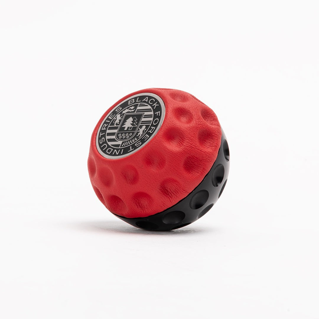 BFI GSB Heavy Weight Shift Knob, CAE Shifter - Rosso Centaurus Napa Leather / Black Anodized
