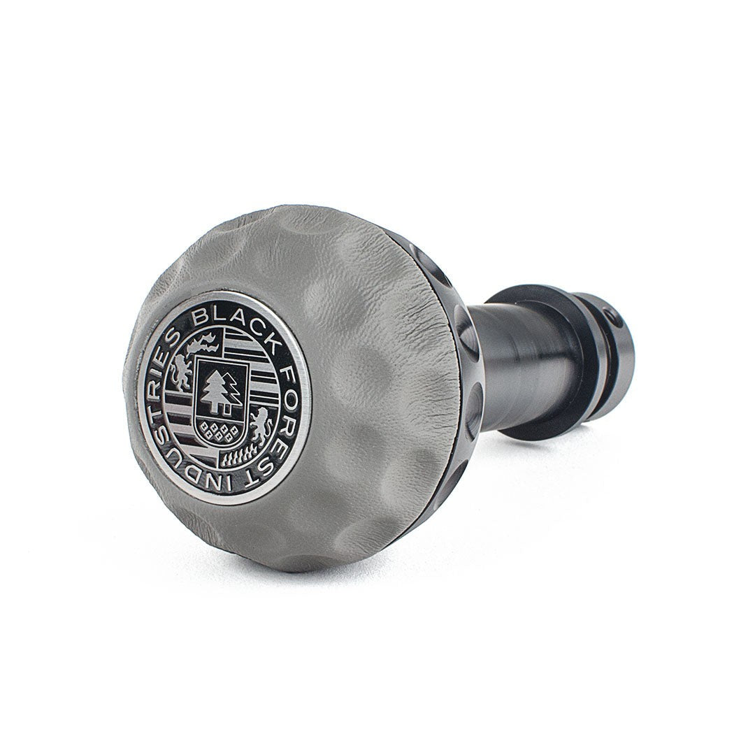 BFI GSB Heavy Weight Shift Knob, Manual, Golf Ball for BMW 6 Series, 3 Series, 8 Series, 5 Series & More (1976–2026) - Graphite Gray Napa Leather / Black Anodized